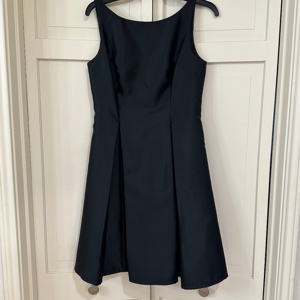 Adrianna Papell Women’s Fit And Flare Cocktail Party Dress In Black With Pockets